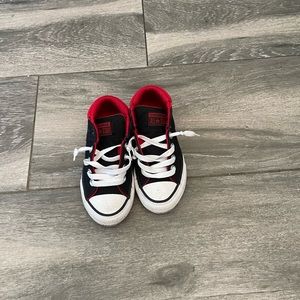 Kids converse All star #11.Used like new.Black and red